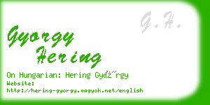 gyorgy hering business card